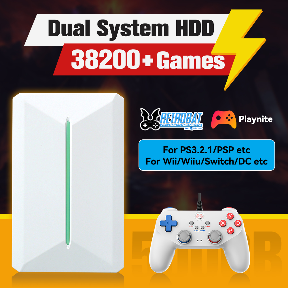 Gaming Console Stick - Retrobat&Playnite Sistemi HDD Retro Oyun Konsolu